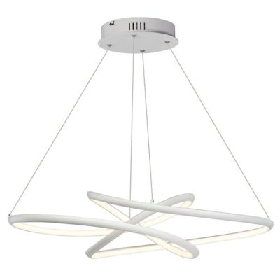 Huxe Zeta LED Pendant Light - Color: White - Size: Large