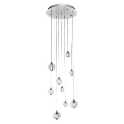 Huxe Allegra Multi Light Pendant - Color: Clear - Size: 9 light