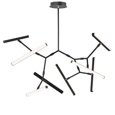 Huxe Graziano LED Chandelier - Color: Black - Size: Large