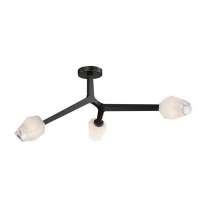 Huxe Edmondo Semi-Flushmount Light - Color: Black