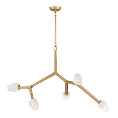 Huxe Edmondo Chandelier - Color: Brass - Size: 5 light