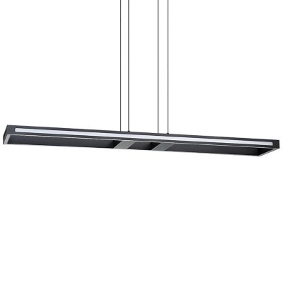 Huxe Casen LED Linear Chandelier Light - Color: Black