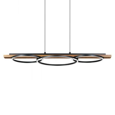 Eglo Boyal LED Linear Chandelier - Color: Brown - Size: 3 light - 204922A