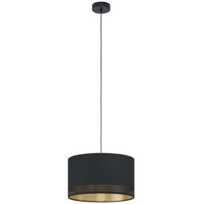 Eglo Esteperra Drum Pendant Light - Color: Black - Size: Small - 99273A