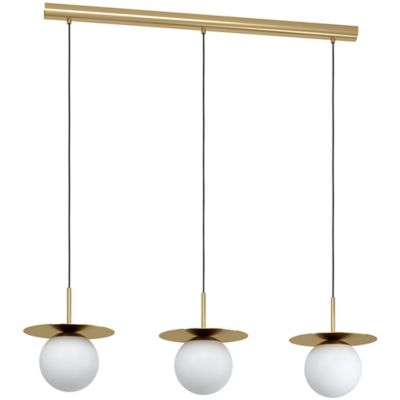 Eglo Arenales Linear Pendant Light - Color: Brass - Size: 3 light - 39953A