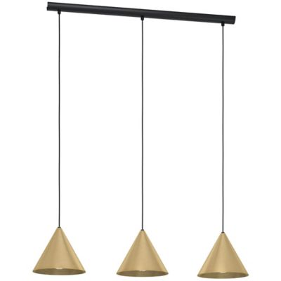 Eglo Narices Linear Pendant Light - Color: Black - Size: 3 light - 99592A