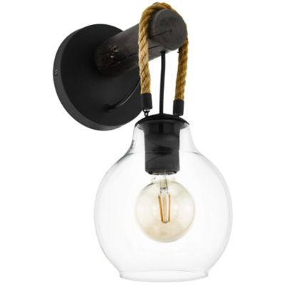 Eglo Roding Wall Sconce - Color: Black - Size: 1 light - 43619A