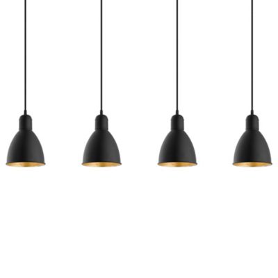 Eglo Priddy 2 Linear Chandelier - Color: Black - Size: 4 light - 203445A