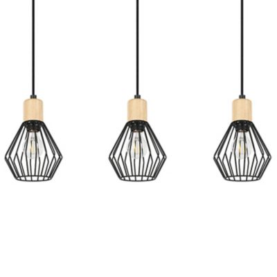 Eglo Palmorla Linear Chandelier - Color: Black - Size: 3 light - 43378A