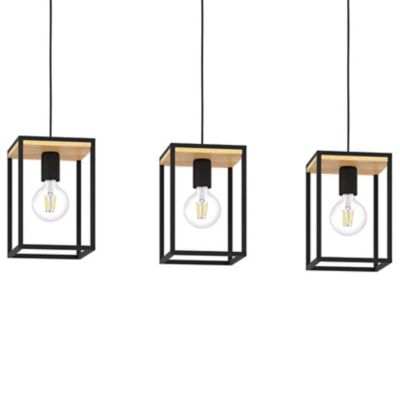 Eglo Libertad Linear Chandelier - Color: Black - Size: 3 light - 99855A