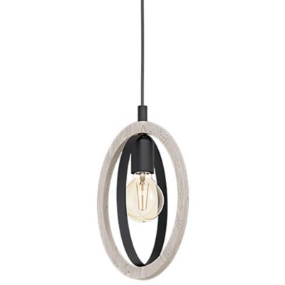 Eglo Basildon Mini Pendant Light - Color: Black - Size: 1 light - 43461A