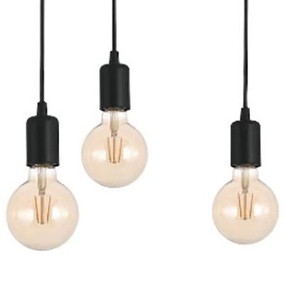 Eglo Kingswood Wall Sconce - Color: Black - Size: 3 light - 204758A