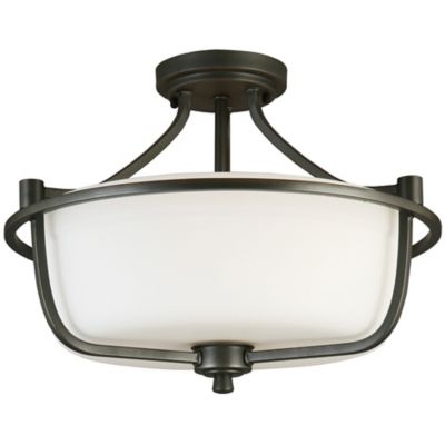 Eglo Mayview Semi-Flushmount Light - Color: Grey - Size: 3 light - 202904A