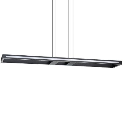 Eglo Salvilanas LED Linear Chandelier Light - Color: Black - 206018A