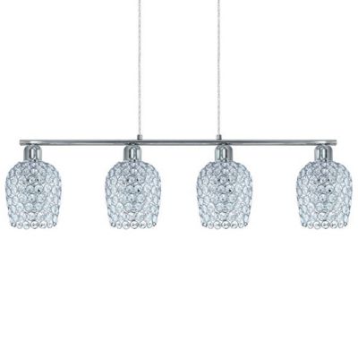 Eglo Bonares Linear Chandelier - Color: Silver - Size: 4 light - 202275A