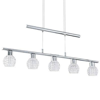 Eglo Hania LED Linear Chandelier Light - Color: Silver - 200941A