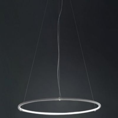 Egoluce Lancia Tonda LED Pendant Light - Color: Black - Size: 20 - 1566.