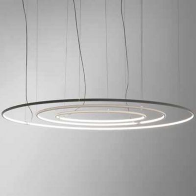 Egoluce Lancia Tonda LED Chandelier - Color: White - Size: 60 - 1564.01/