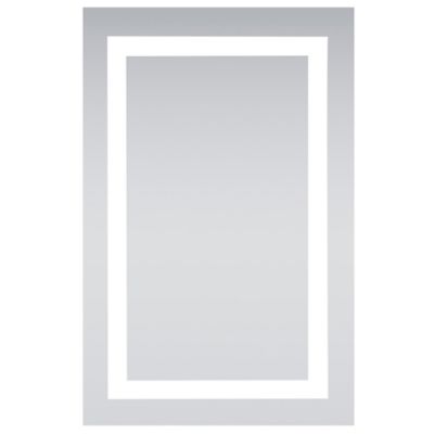 Huxe Elire LED Rectangle Mirror - Color: White - Size: 20"" x 30