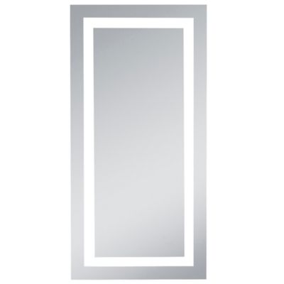 Huxe Elire LED Rectangle Mirror - Color: White - Size: 20"" x 40