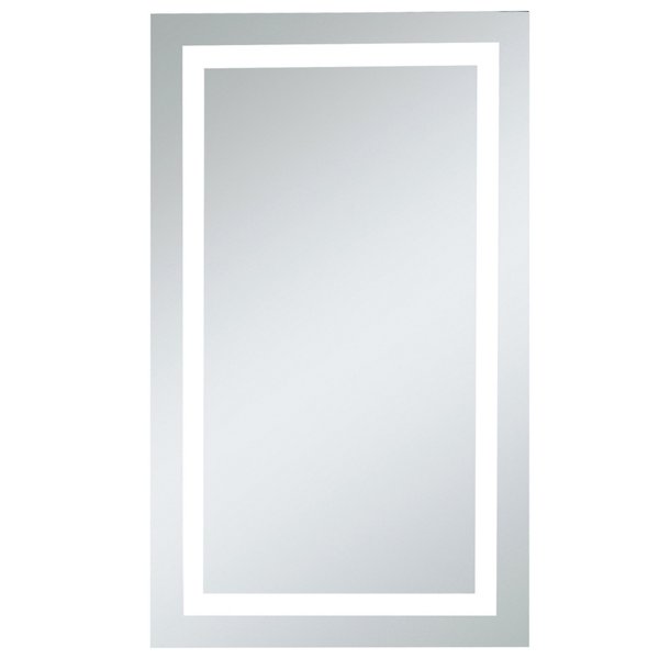 Huxe Elire LED Rectangle Mirror - Color: White - Size: 24"" x 40