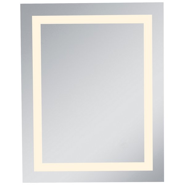 Huxe Elire LED Rectangle Mirror - Color: White - Size: 24"" x 30