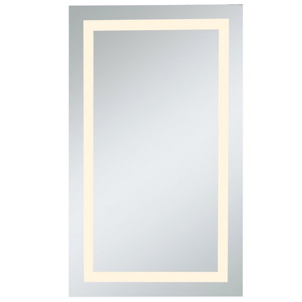 Huxe Elire LED Rectangle Mirror - Color: White - Size: 24"" x 40