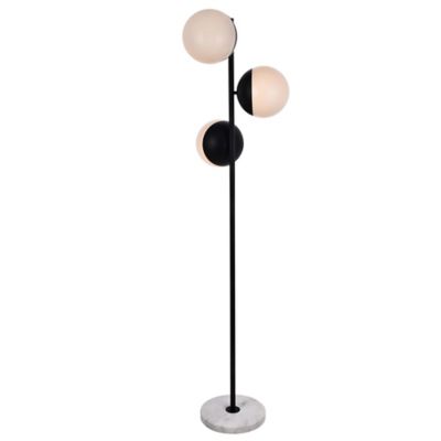 Huxe Elenore 3 Light Floor Lamp - Color: Black