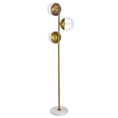 Huxe Elenore 3 Light Floor Lamp - Color: Brass