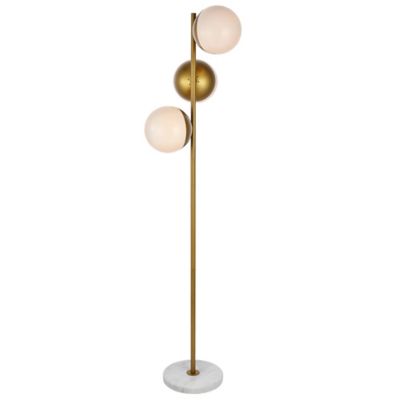 Huxe Elenore 3 Light Floor Lamp - Color: Brass