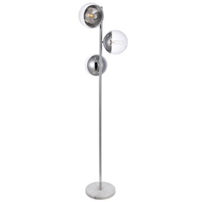 Huxe Elenore 3 Light Floor Lamp - Color: Silver