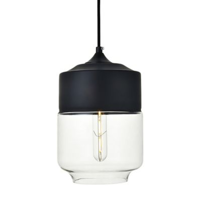 Huxe Ashell Pendant Light - Color: Clear - Size: Medium