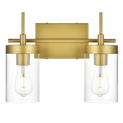 Huxe Bennia Vanity Light - Color: Brass - Size: 2 light