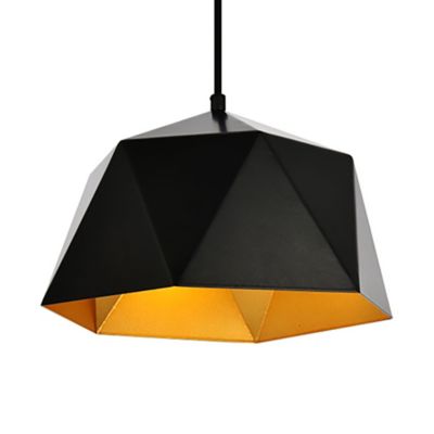 Huxe Denio Pendant Light - Color: Black - Size: Small