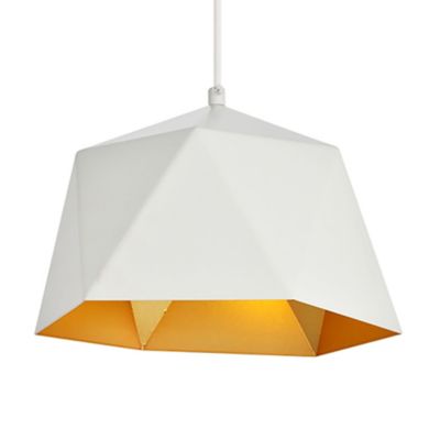 Huxe Denio Pendant Light - Color: White - Size: Small