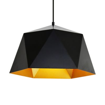 Huxe Denio Pendant Light - Color: Black - Size: Medium