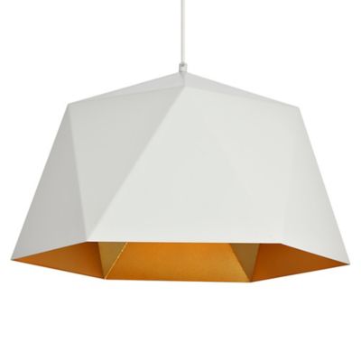 Huxe Denio Pendant Light - Color: White - Size: Large