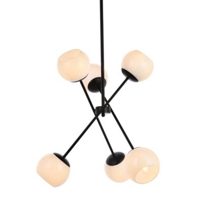 Huxe Azel Pendant Light - Color: White - Size: 6 light