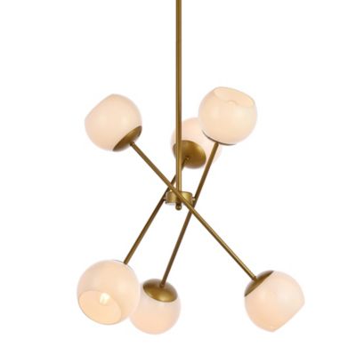 Huxe Azel Pendant Light - Color: White - Size: 6 light