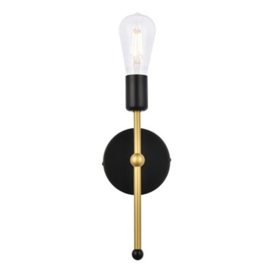 Huxe Kelia Bath Wall Sconce - Color: Black - Size: 1 light