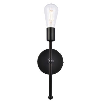 Huxe Kelia Bath Wall Sconce - Color: Black - Size: 1 light