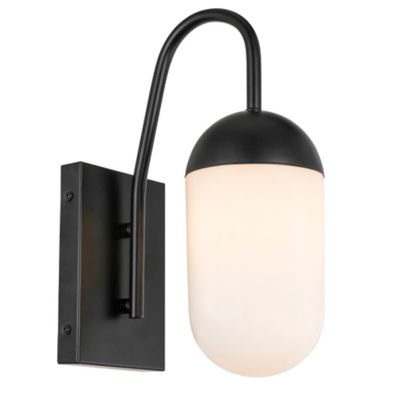 Huxe Kacio Bath Wall Sconce - Color: Black - Size: Small