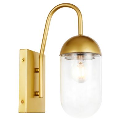 Huxe Kacio Bath Wall Sconce - Color: Gold - Size: Small