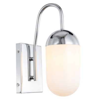 Huxe Kacio Bath Wall Sconce - Color: Silver - Size: Small