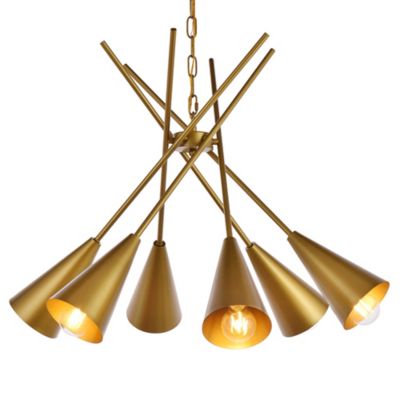 Huxe Casenta Pendant Light - Color: Brass - Size: 6 light