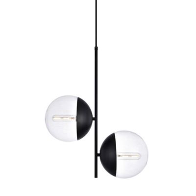 Huxe Elenore 2 Light Pendant - Color: Clear