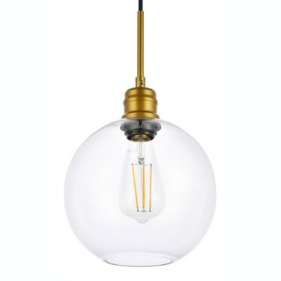 Huxe Emetti Plug-In Pendant Light - Color: Clear - Size: 1 light