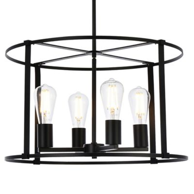 Huxe Anias Pendant Light - Color: Black - Size: Small