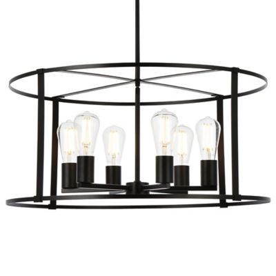 Huxe Anias Pendant Light - Color: Black - Size: Large