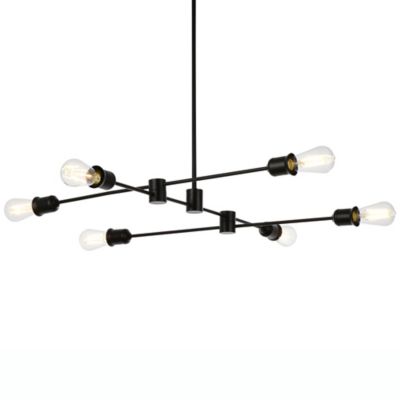 Huxe Xavi Chandelier - Color: Black - Size: Medium